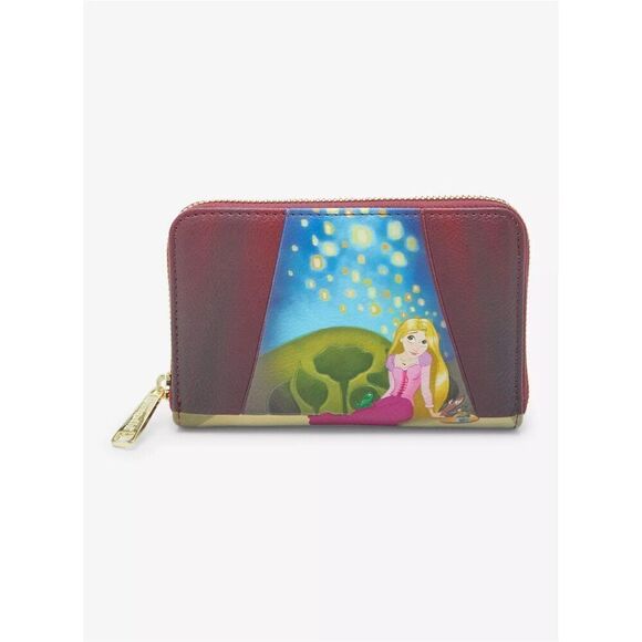 Loungefly Disney Tangled Rapunzel Tower Illustrated Lantern Zip Wallet - Picture 2 of 5